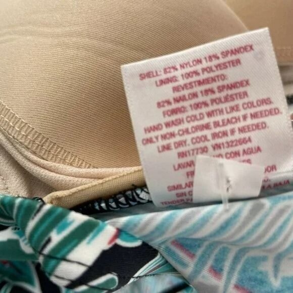 Ingrid & Isabel Floral Print Tropical Bandeau Tankini Top Women's Maternity - Picture 3 of 3